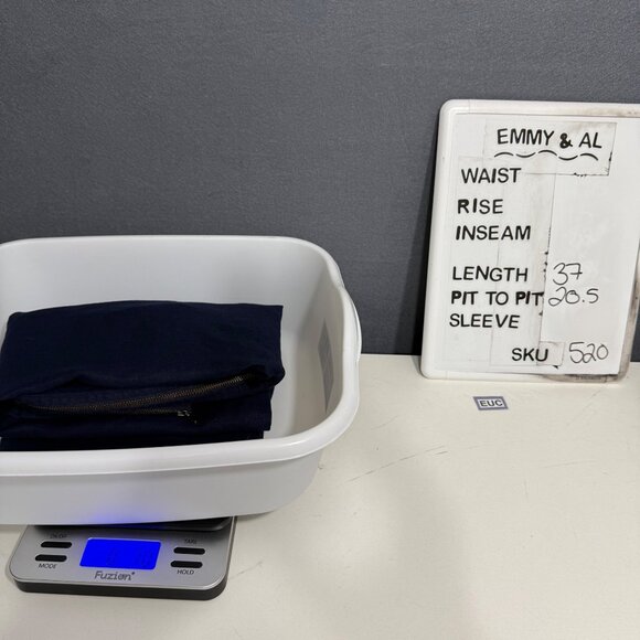 Eileen Fisher Organic Linen Shift Dress Size M Navy Blue Pockets Classic SS EUC - Picture 12 of 12